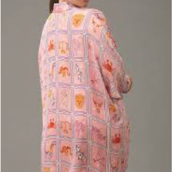 Anthropologie Corey Lynn Calter Long-Sleeve Printed Mini Shirt Dress - Picture 2 of 4